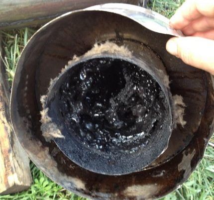 Tar in a pyrolysis boiler