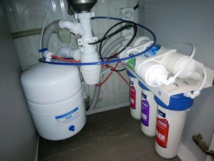 Reverse osmosis system under sink