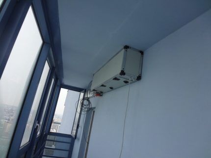 Installation of the air handling unit