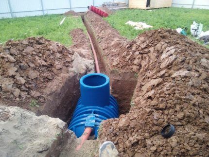 Installation of septic tank Chsitok-3000