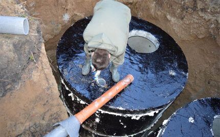 Het waterdicht maken van een septic tank