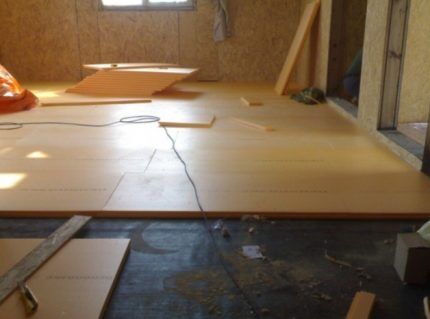 Laying heated floors