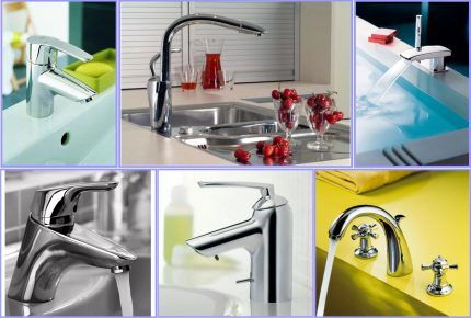 Typical kitchen faucet design