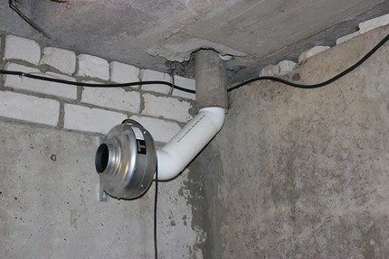 Exemple de ventilation forcée