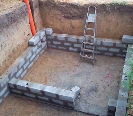 Construction of a cellar