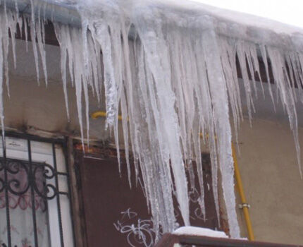 Condensation et glace en hiver