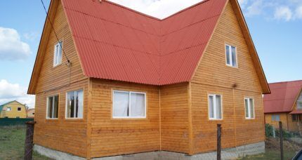 A house with a heated floor system