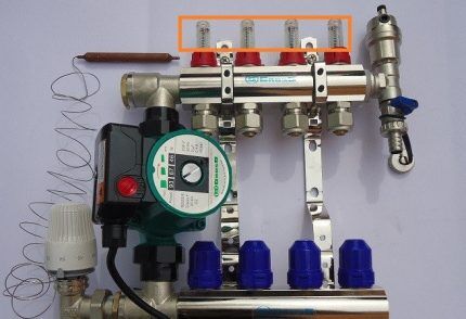 Manifold flow meters and servos