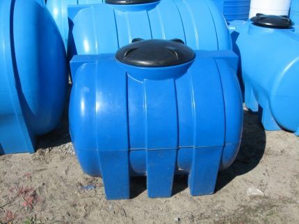 Cesspool from a plastic barrel