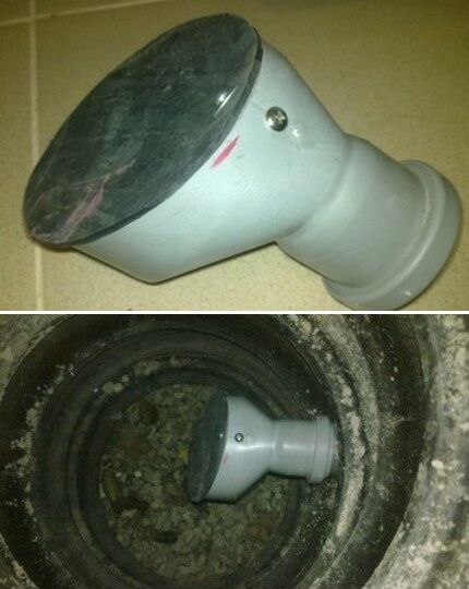 Homemade water seal from a pipe