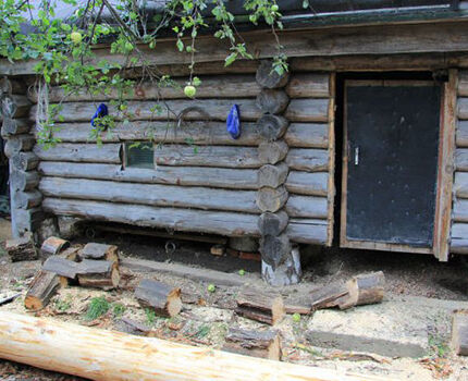 Old sauna with natural ventilation