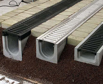Elements of surface drainage system