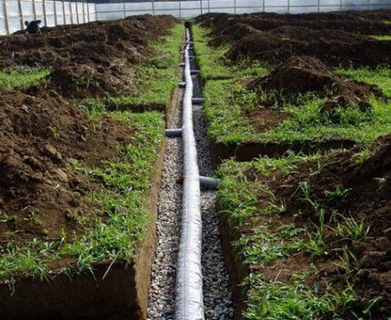 Système de drainage profond après installation