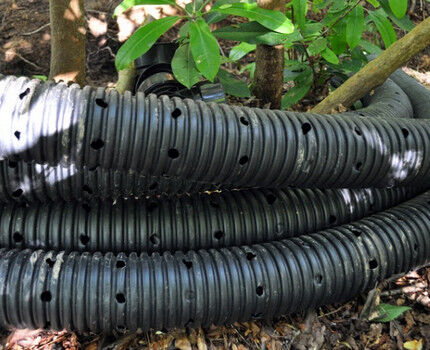 Polymer pipes with perforation for drainage
