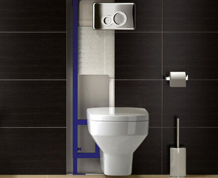 Toilet with frame installation