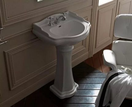 Wall mounted pedestal sink