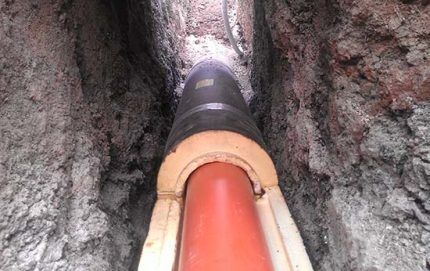 insulation of sewer pipe