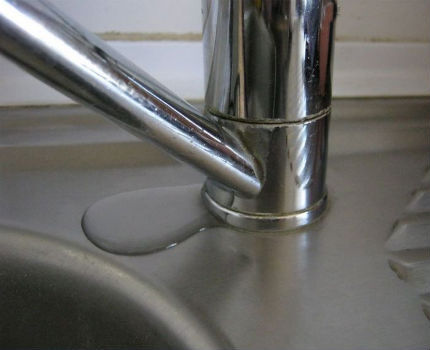 Leaking faucet