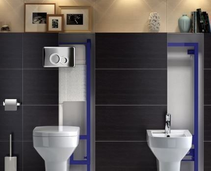 Toilet with installation