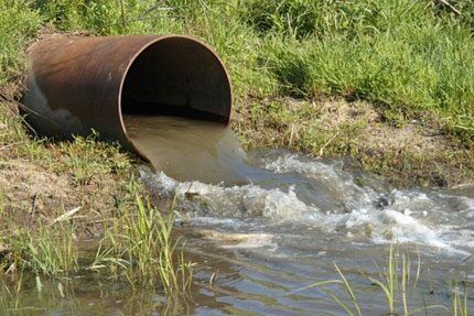 Afvoer van regenwater op het landschap