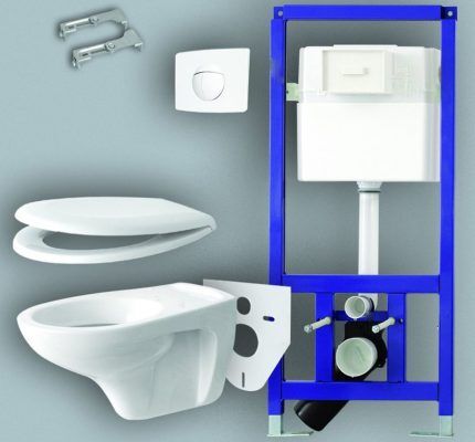 Impeccable operation, reliability and safety of hanging plumbing equipment depends on a properly selected and installed installation for the toilet