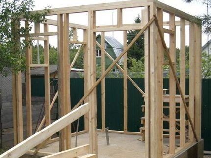 Wooden building frame