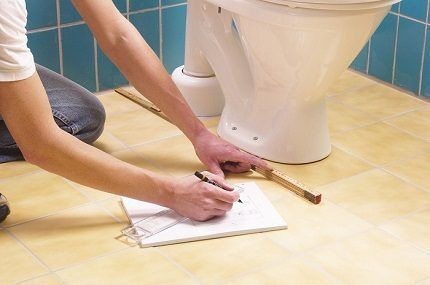 Installer des toilettes sur taffetas