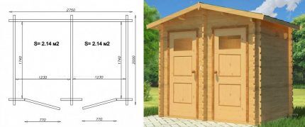 Drawing for a combined toilet with shower
