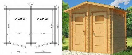 Zeichnung für eine kombinierte Toilette mit Dusche