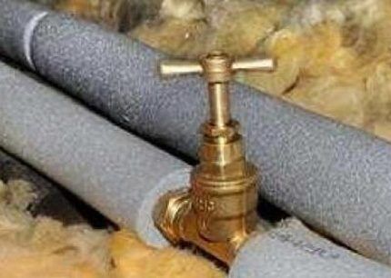 Insulation of water pipelines