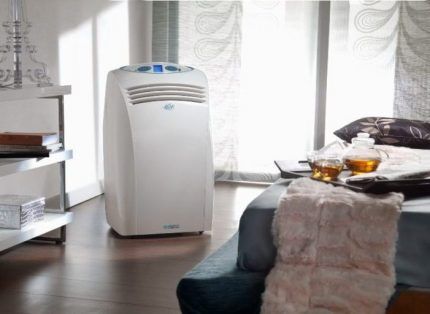 Floor-standing air conditioner in the interior