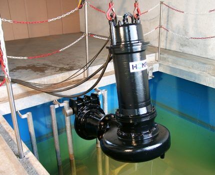 Installation of a submersible pump