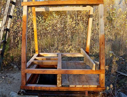 Sol de toilettes type cabane