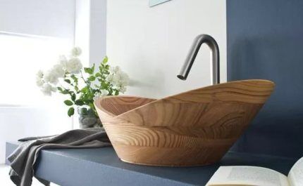 lavabo de madera