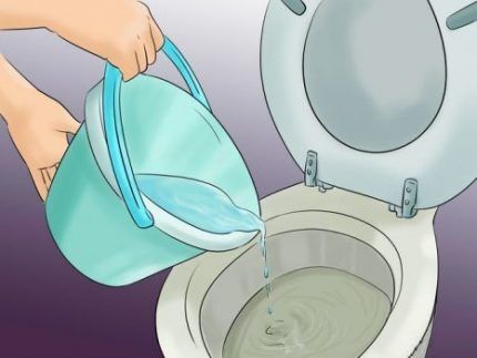 Cleaning with a bucket of water