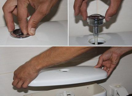 Removing the tank flush button