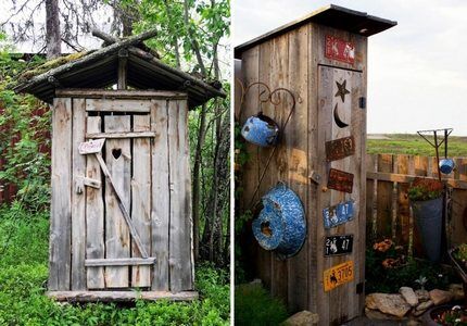 Old wooden restroom