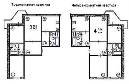 Layout of bathrooms in large apartments