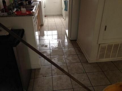 Mop the floor to minimize damage