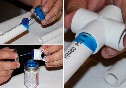 Stages of gluing elements