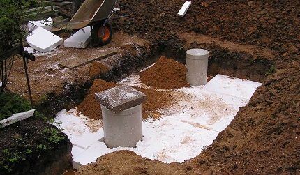 Preservation and insulation of the septic tank