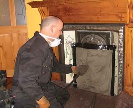 How to clean a chimney carefully