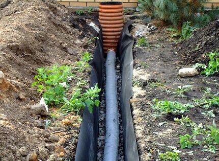 Elements for installing a drainage system