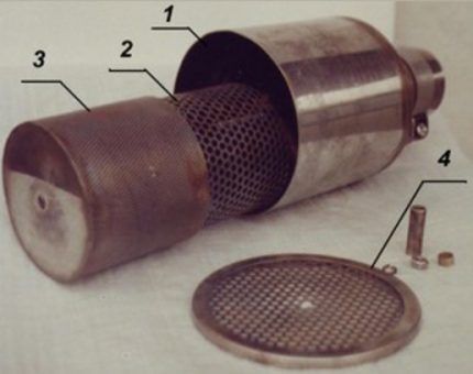 La estructura del parachispas.