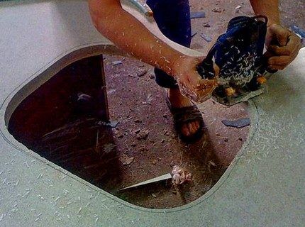 Installing a sink above a washing machine