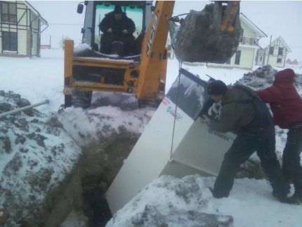 Installazione di una fossa settica in inverno