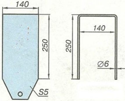 Drawing of a damper with a wire frame