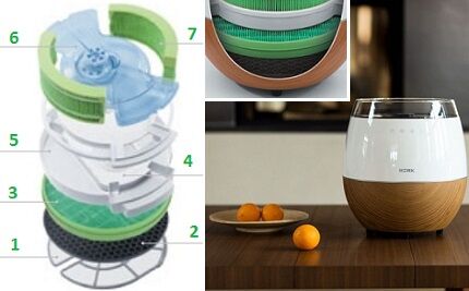 Cleaner-humidifier device