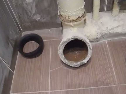 Sewer riser before installing a toilet