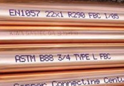 Copper pipe marking